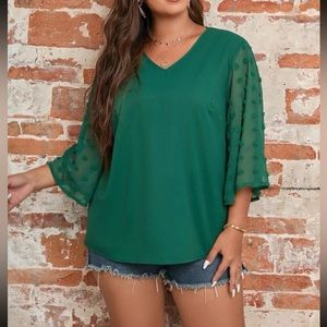 🤩HP🤩🌷3for$30🌷Swiss dot contrast blouse